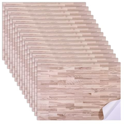 FREEBLOSS 15 piezas de papel tapiz de casa de muñecas, tableros de PVC para suelos de despegar y pegar en miniatura de 8.1 x 11.7 pulgadas, papel tapiz autoadhesivo en miniatura para accesorios de
