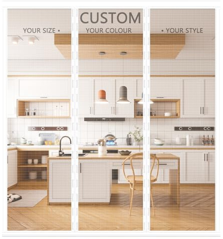 Mosquitera Puerta Magnética Hecha a Medida – Cortina Mosquitera Personalizable para Puertas Exteriores, Balcones y Terrazas – Cierre Automático por Imanes – Protección Total contra Insectos