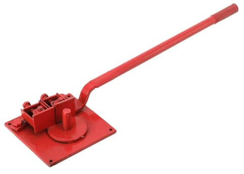 Macchina piegatubi per barre in acciaio, piegatrice manuale resistente per barre da 1-20 mm, capacità di piegatura a 180 gradi, costruzione in acciaio durevole