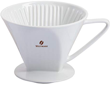 Westmark Porzellan-Kaffeefilter/Filterhalter, Filtergröße 4, Für bis zu 4 Tassen Kaffee, Brasilia, Porzellan, 24482260