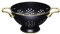 MasterClass Colapasta in acciaio inox, nero opaco / effetto ottone, 25 cm