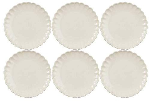 CREAFLOR HOME 6er Set Kuchenteller MYNTE Butter Cream D. 19,5cm cremeweiß Ib Laursen