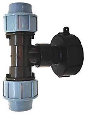 SUPERTOOL Adaptador de Tanque IBC S60X6 para Manguera de Agua, Ajuste para IBC, Salida de 25 mm