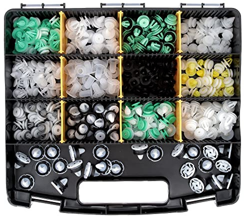 Restagraf - Coffret de Fixations type Agrafes pour Panneaux de Garniture de Porte - Assortiment pour Carrosserie Générale OEM - Spécialement Compatible avec Renault - Réf. 81 - Coffret de 340 pcs