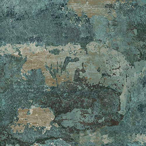 Holden Decor Concrete Texture Teal Wallpaper 13161 - Marble Granite Stone