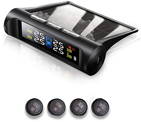Wakects Reifendruckkontrollsystem, Tpms Monitor C240 Solarenergie Auto Externer Tpms Sensor Reifendruck Überwachungssystem für Tpms Reifendruckkontrollsystem