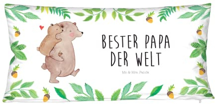 Mr. & Mrs. Panda Kuschelkissen Papa Bär - Geschenk, Bruder, Liebeskissen, Partnerkissen, Vatertag, Geburtstag, Partner-Kuschelkissen, Paarkissen, Pärchen Kissen