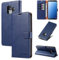 STAWLKA Case for Samsung Galaxy S9 Plus, Premium PU Leather Flip Magnetic Buckle Wallet Case Kickstand Blocking RFID Shockproof Protective Phone Cover for Samsung Galaxy S9 Plus - Blue