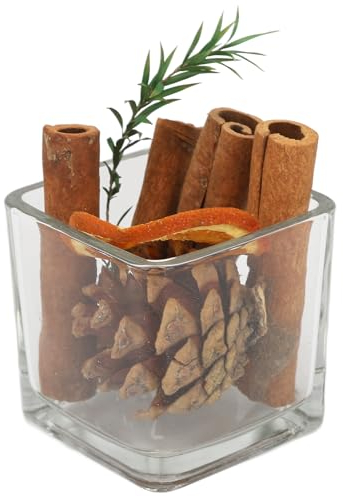 Topyond Aromatique Palitos De Canela Popurrí Fragancia Casera con Rodajas De Limón Y Aroma De Pino Decoración De Aromaterapia Navideña Difusor De Aceites Esenciales Sin Llama para Vacaciones