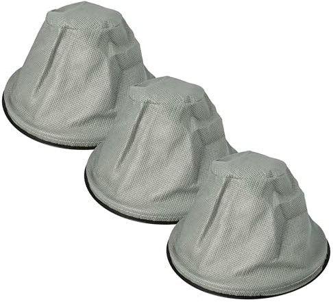 vhbw 3x filtro a sacco sostituisce Einhell 25.513.15 per aspiratore per camino, aspiracenere - Filtro di ricambio, lavabile grigio/nero