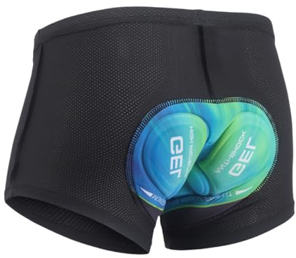 Sillictor Padded Cycling Shorts Men 9D Gel Cycle Shorts Mens Mountain Bike Shorts for Men Mesh Quick Dry Motorcycle Biking Cycling Undershorts Breathable Bicycle Underwear Liner 001F Turquoise L