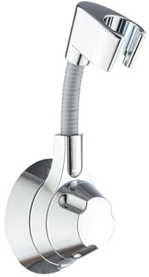 Oiieco Drehbar Duschkopf Halterung Ohne Bohren, Duschkopfhalterung Saugnapf, 360° Verstellbare Handbrause Halterung, ABS Badzubehör für Dusche, Rostfrei, Einfache Montage