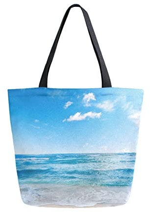 Canvas Handtasche Strand Und Tragetasche Personalisiert Stofftasche Faltbare Strandtasche, Für Frauen, Fitnessstudio, Mädchen