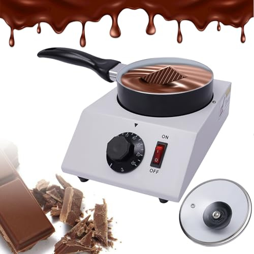 RUETERY Schokofondue, Elektrische Fondue Schokolade, Schmelztopf, Schokoladen Schmelztopf, Schokolade Schmelzmaschine, Keramik-Antihaft-Topf, für Schokolade Schmelzen, 40W