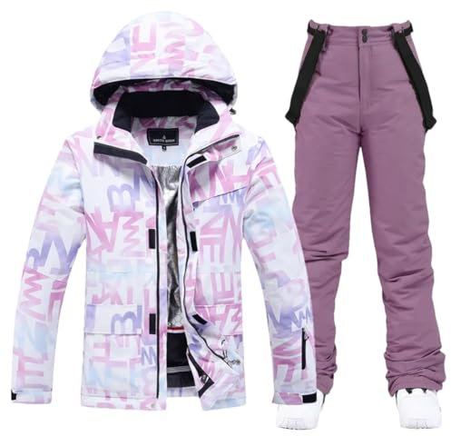 Traje de esquí para mujer, chaqueta de snowboard para invierno, pantalones, ropa de nieve para caminar, traje de nieve, talla 5 L, 5, L