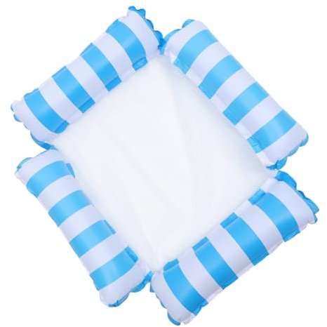 TOYANDONA Inflatable Pool Air Mattress Comfortable Netting Mesh Floating Lounge Chair Nylon PVC for Relaxing