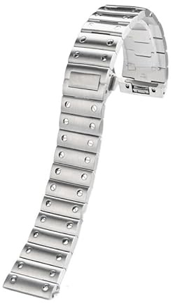 HSPTR 316L-Armband aus massivem Edelstahl, angepasst, für Cartier Santos-Armband Santos100 Santos Schmetterlingsschnallenarmband 21 mm Herren