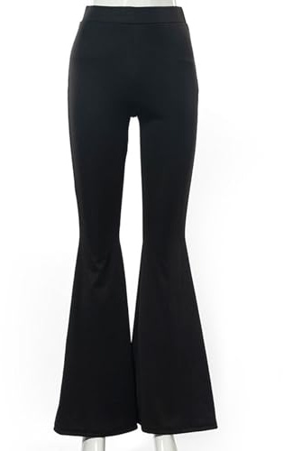 Kxydlww Utsvängda Byxor Kvinnor Bootcut Yogabyxor Flöjt Hög Midja Träningsbyxor Bootleg Arbetsbyxor Casual Stretch Tummy Control Arbetsbyxor, Svart, M