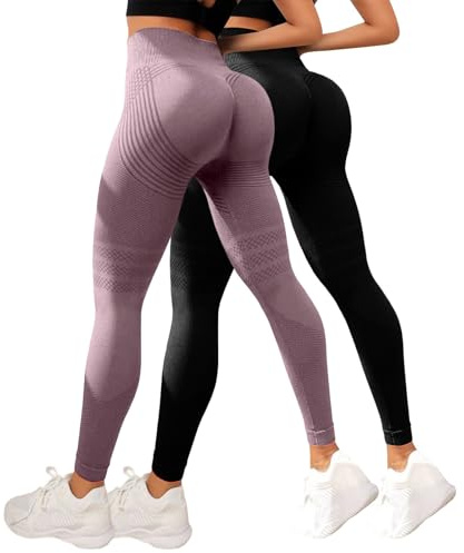 2 Pack Leggins Anticeluliticos Mujer,Suave y Elastico Mallas Running Mujer 3D Mallas Compresion,Comodo y Transpirable Leggins Push up Deportivos para Yoga Correr Jogging Caminar Gimnasio Fitness
