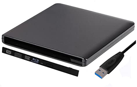 BGAZA Plastique Dur Mince USB 3.0 SATA 9.0/9. 5mm Externe DVD Enceinte CD ROM Cas for Ordinateur Portable CD/DVD Lecteur Optique Blu-Ray(9.0 Blu-Ray)