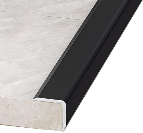 Coayuou Protection Carrelage 100cm* 3pièces Cornières en Aluminium Baguette De Finition en Alu Protège-Coin Solide Et Esthétique pour Maison Et Bureau, Facile À Installer(Style 1,15 * 15mm)