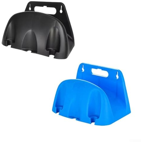 Negro y azul, colgador de manguera de pared para jardín, paquete de 2/3 soportes de cable de tubería de agua de polipropileno para cable de extensión, compresor de aire y manguera de piscina