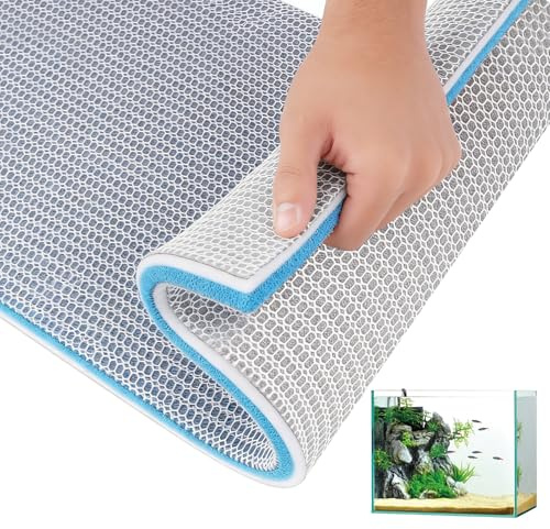 Aquarium Filter Sponge Pad, 40x30x1.5cm Multi-Layer Cuttable Esay to Rinse | Filter Floss Media for Fish Tank and Pond, Reusable Bio Foam Sponges for Freshwater Saltwater Filtration Accessories