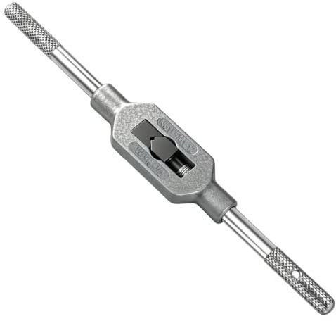 Adjustable Tap Wrench Handle, Thread Tap Holder Reamer for Metric M1-12 | Zinc Alloy Hand Tapping Tool, Machinist Repair Medium Carbon Steel Handle with Nickel Plated