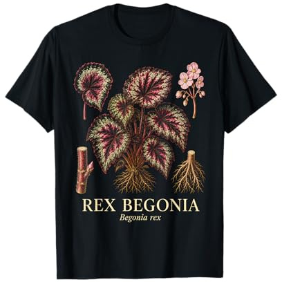 Rex Begonia Begonia Rex Colorful Houseplant Plant Study T-Shirt