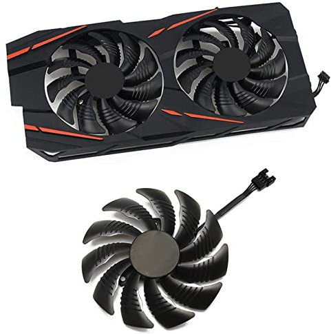 Dotodo Ventilateur de refroidissement 88 mm T129215SU TPLD9210S12HH à 4 broches pour Gigabyte GTX 1050 1060 1070 960 RX 470 480 570 580