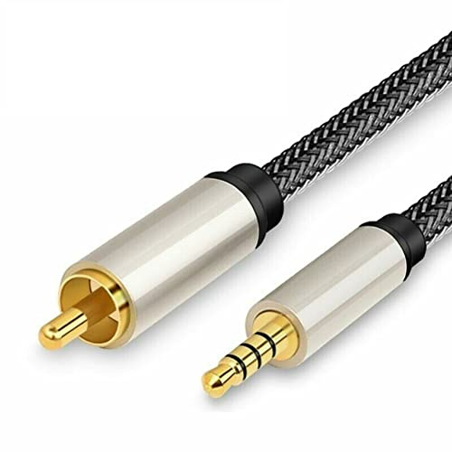 Cinch Kabel, 2STK Optisches Kabel 1M Optical Digital Audio SPDIF für RCA auf 3,5 mm Klinke mit 24K Vergoldetem Stecker Stereo-Audiokabel (Koax-Kabel für HDTV/Heimkino/Blu-ray/Receiver)