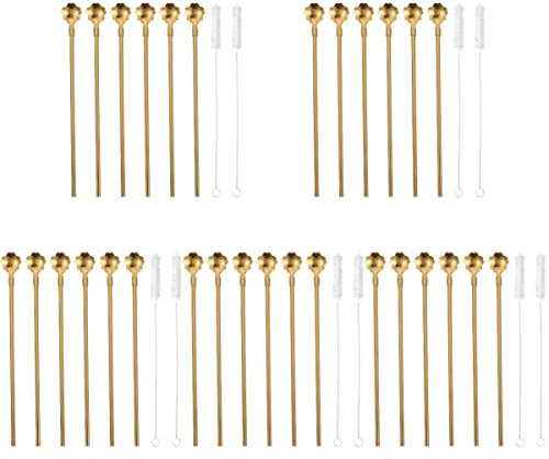 Cabilock 40pièces Cuillères Acier De Utilisation Pour Boissons Et Cocktails Accessoires Pour Cuisine Et Table