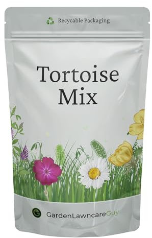 Tortoise Grass & Flower Forage Mix - Fast Growing Seed Blend for Growing Tortoise Feed - Grow Your Own - Bulk Pack 100g - Garden Lawncare Guy