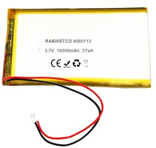 RAEWSTCO Batterie lithium-polymère 9060113 3,7 V 10000 mAh à économie d'énergie pour appareils d'éclairage