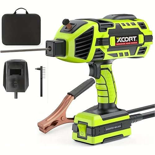 Portable ARC Welder Gun with IGBT Inverter - Handheld Welding Machine Kit for 3/32-1/8 (2.5-3.2mm) Wire rods - 6 Variable Current Adjustment - Electric Welder Machine