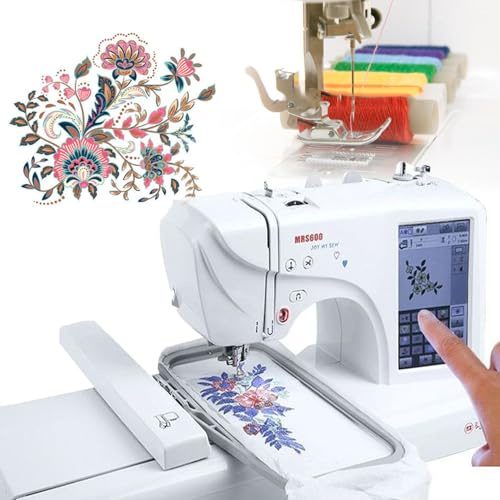 YANGYMM Macchina da cucire automatica, macchina da cucire e trapuntare, computerizzata, 210 lettere incorporate e 30 bordi del modello, area da ricamo 4 x 9,2 e display LCD, per abbigliamento