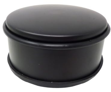 Türstopper Ø11 cm Schwarz – Extra schwer & rutschfest | 1,1 kg Bodenstopper aus Metall | Kein Bohren nötig | Edles Design für Zuhause & Büro | Zuverlässiger Schutz für Türen & Wände