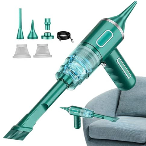 Spolverino Elettrico Con Potenza Di Aspirazione - Spolverino Elettrico Multifunzionale, Soffiante Elettrico E Aspirapolvere | Aspirapolvere Portatile Senza Fili, Soffiatore D'aria Con Batteria A Lunga