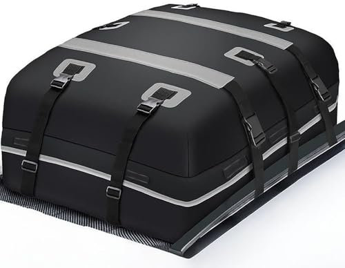 WwwBaoF8 Autodachtasche tragbare und Faltbare Aufbewahrung Auto Dachbox Gepäck Tasche für Toyota Yaris 2011-2016,stamm Reisetasche,B-Black with Gray
