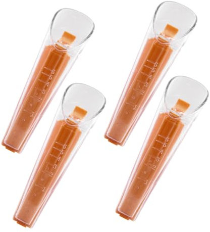 Alipis Yeast Measuring Cups Set of 4 with Sealing Clips, Graduated Baking Measuring Cups for Dry Yeast Powder, Kitchen Metering Spoons for Precise Ingredient Measurement