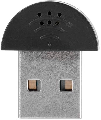Ouitble Mini Microphone USB 2.0 USB Micro pour Ordinateur Portable Adaptateur de Micro de Parole de Studio Omnidirectionnel 360 ° pour PC Les Réunions Classes en Ligne (Noir)