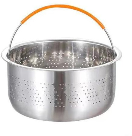 Cuoci comodamente le tue verdure preferite con il nostro affidabile inserto per cottura a vapore in acciaio inossidabile (21,5 cm corto)