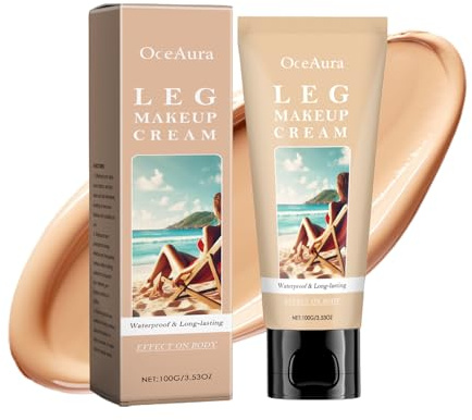 Bein Make Up Wasserfest Körper Make Up Wasserfest Tattoo Abdecken Narben Abdecken Besenreiser für Narben an Beinen und Körper Gleichmäßiger Hautton (100g，#1)