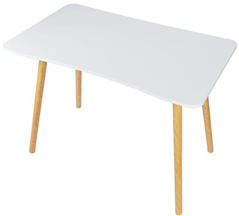 Altsuceser Escritorio de madera maciza, estilo simple, mesa de estudio para oficina en casa, superficie ancha, resistente y estable, escritorio ergonómico para computadora, adecuado para estudios