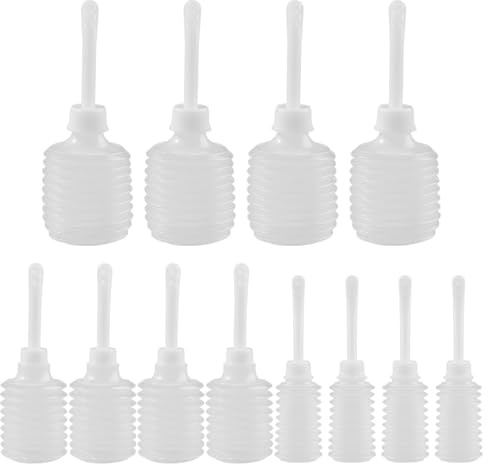Wedhapy 12 Stück Intimduschen für Frauen 50/150/180 ml Einweg-Vaginaldusche/Anal-Applikator mit 8 Löchern umweltfreundlicher flexibler Po-Reiniger für Frauen und Männer