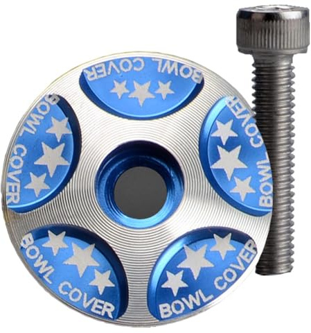 Yerleomit Steuersatz Kappe Schwarz Fahrrad Ahead Kappe MTB Headset Vorbau Top Cap Aluminium für 28,6mm Gabeldurchmesser Fahrrad MTB Rennrad