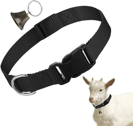 Harnais pour chèvres - Colliers réglables pour Moutons - Cloche de pâturage Anti-Perte pour bétail, entraînement, chèvres, Moutons et Animaux de Compagnie Ferme