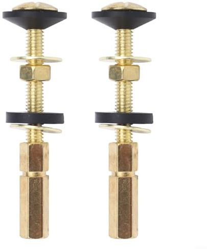 Kit di fissaggio WC con bulloni in acciaio al carbonio e guarnizioni in gomma per accoppiamento ravvicinato del serbatoio del WC alla vaschetta installazione stabile e sigillata