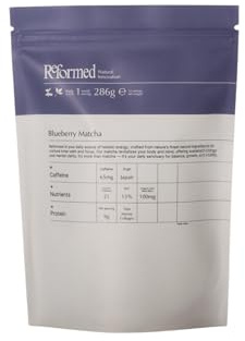 Reformed Collagen Blueberry Matcha I Hydrolysed Collagen (Marine), Ceremonial Grade, Reduce Bloating, Functional Mushrooms, 21 Vitamins & Minerals, I UK Made I 1 Month Supply, Blueberry