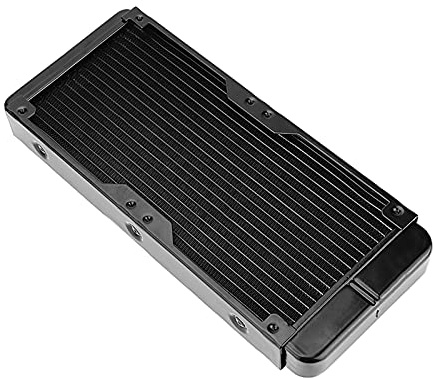 Xixian Radiatore di Raffreddamento Ad Acqua per CPU in Alluminio G4/1 da 240 Mm – Design a 18 Brasati, Senza Ventola Inclusa